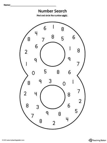 Number 8 Review Worksheet (Color) | MyTeachingStation.com Number Seven Worksheet, Number 8 Activity For Preschool, Number 8 Worksheet Kindergarten, Number 7 Activity For Preschool, Number 8 Worksheet, Number 8 Activities, Number 8 Activities For Preschool, Number Eight, Number 8 Worksheets For Preschool