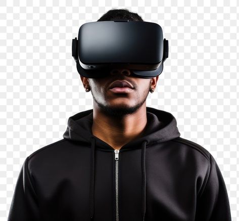 Vr Glasses, Vr Headset, Portrait Photo, Headset, Black Men, White Background, Stock Photos, How To Wear