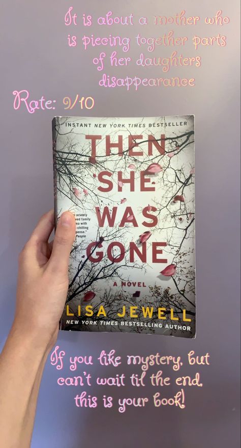 The She Was Gone Book, Thriller Novels To Read, Then She Was Gone Book Aesthetic, Smüt Books, Books To Read Mystery, Thriller Book Recommendations, Then She Was Gone, Book Series To Read, Best Thriller Books