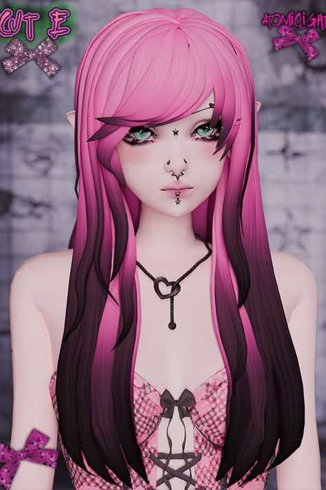 Channel the ultimate emo and gothic vibes with this stunning Sims 4 long hair CC from the Sims 4 CC finds list! Featuring sharp, wispy layers and dramatic side-swept bangs that partially cover one eye, this hairstyle is effortlessly cool. The soft gradient coloring adds extra depth, making it perfect for grunge, scene, or pastel goth Sims. I love how this CC brings an edgy, alternative flair to any Sim’s look—an absolute must-have for any dark aesthetic! Sims 4 Cc Hair Covering One Eye, Sims 4 Cc Goth Hair Maxis Match, Sims Alt Cc, Sims 4 Cc Alternative Hair, Braid Sims 4 Cc, Maxis Match Long Hair, Goth Sims 4 Cc Clothing, Sims 4 Cc Emo Hair, Sims 4 Emo Hair