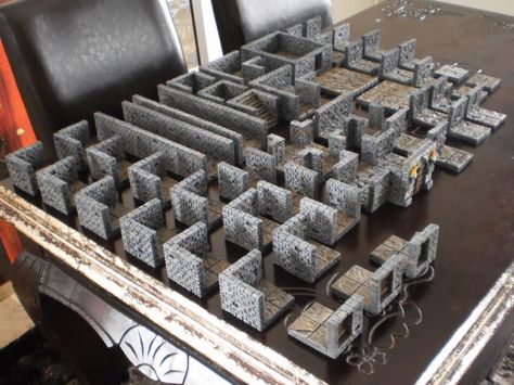 Dnd Tiles Diy, Modular Dungeon Tiles, Dnd Terrain Diy, Horizontal Tile, Dnd Diy, Dnd Terrain, Dnd Crafts, Dungeon Tiles, Dnd World Map