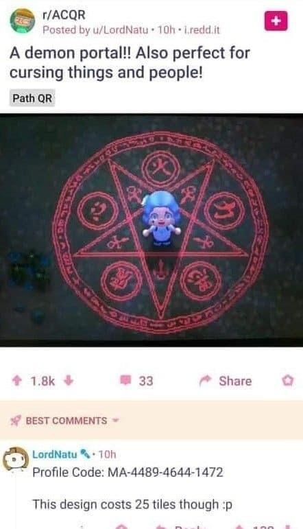 Pentagram Acnh Code, Weird Acnh Island, Acnh Spooky Cottagecore, Acnh Pentagram Designs, Acnh Spooky Flag Design, Animal Crossing Design Codes Spooky, Acnh Island Designs Spooky, Spooky Acnh Ideas, Acnh Spooky Island Codes