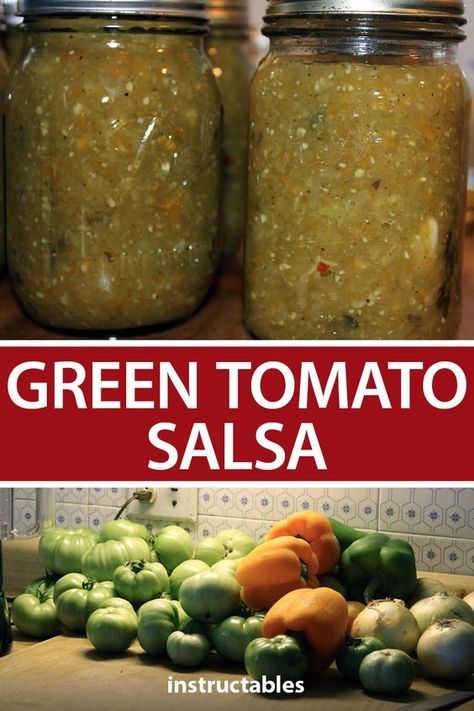 Canning Green Salsa Recipe, Green Tomatoes Salsa Recipe, Spicy Green Tomato Relish, Red Tomatoes Recipes, Preserve Green Tomatoes, Cooking With Green Tomatoes, Green Tomato Jalapeno Jam, Green Tomato Chili Sauce, Salsa With Green Tomatoes