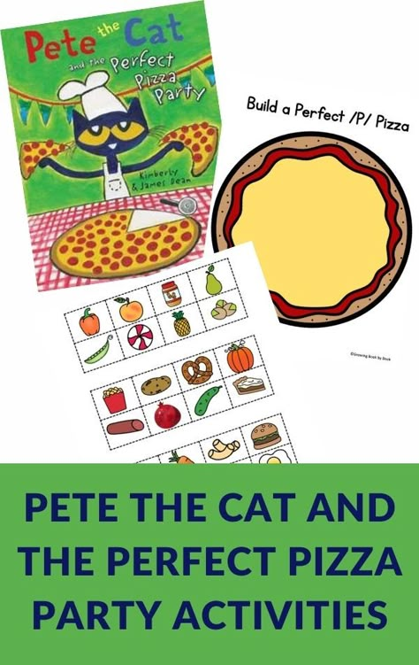 Pizza Party Activities, Pete The Cats, Circle Time Activities, Pizza Cat, Cat Activity, Perfect Pizza, Beginning Sound, Preschool Literacy, Pete The Cat