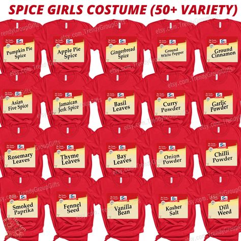 Group Halloween Costumes Teachers, Iconic Group Costumes, Hallo Costumes, Spice Girls Costumes, Spice Girls Shirt, Halloween Costumes For Work, Teacher Costumes, Girls Costumes, Mermaid Halloween