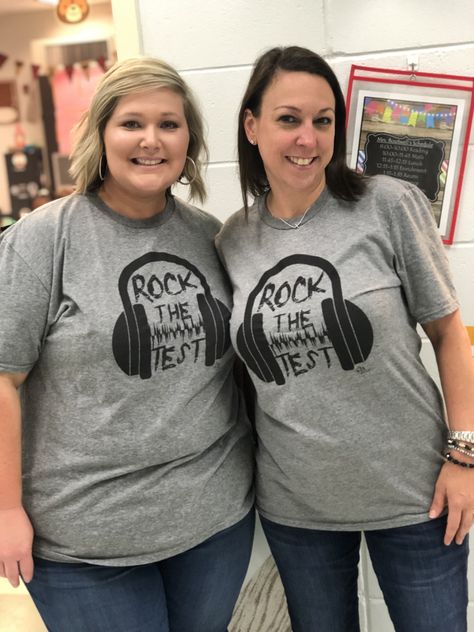 Rock The Test Theme, Staar Test Shirts, Testing Tshirts, Testing Treats, Staar Test, School Hall, School Testing, State Testing, Test Day