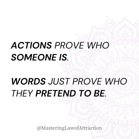 Actions reveal truth; words often conceal it. Let your deeds speak for who you are, not just your words. Be genuine, be real. 🌟 Genuine Quotes, Deeds Not Words, Be Genuine, Be Real, Thought Provoking, Life Lessons, Life Quotes, Let It Be, Quotes