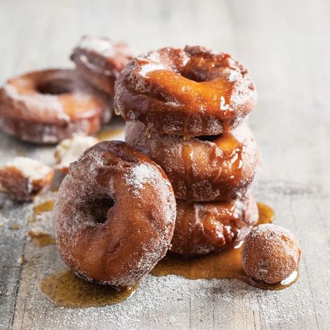 Apple Cider Doughnuts - Southern Cast Iron Butter Pecan Syrup, Apple Doughnut, Apple Cider Syrup, Cider Donuts Recipe, Apple Cider Donuts Recipe, Pancakes And Bacon, Cheese Maker, Apple Pie Spice, Apple Muffins