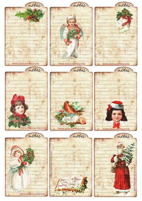 Paper Crafts Free Printable, Christmas Journaling, Free Christmas Tags, Free Christmas Tags Printable, Crafts By Month, Christmas Journals, Xmas Images, Christmas Note Cards, Christmas Tags Printable