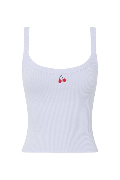 Riri Scoop Neck Tank Bday Wishlist, Png Clothes, Joggers Track Pants, White Cherries, Womens Clothing Sizes, Dream Clothes, Recycled Cotton, Cool Shirts, Scoop Neck