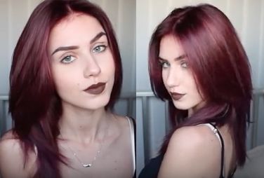 Burgundy Hair For Pale Skin, Burgundy Hair Pale Skin, Blonde To Burgundy, Lesbian Hair, Pixie Hair Color, Pale Skin Hair Color, Maroon Hair, Hair Pale Skin, Hair Fair