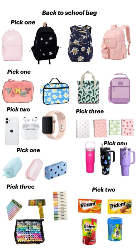 January Lettering, Middle School Essentials, School Backpack Essentials, Making A Gift Basket, Preppy School Supplies, Packing Essentials List, North Face Bag, School Bag Essentials, Backpack Essentials