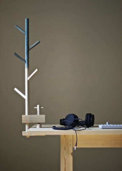 A Tree-Shaped Table Clamp for Clearing Clutter - Remodelista Dipped Furniture, Table Clamp, Clearing Clutter, Tree Shapes, Work Surface, Clutter Free, In The Studio, Furniture Projects, Design Firms