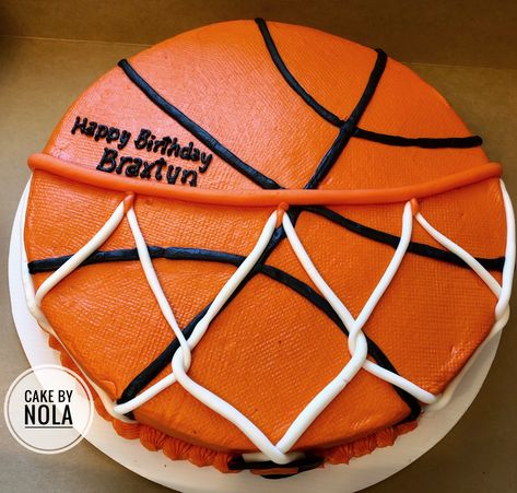 Smash Cake Basketball 1st Birthdays, Basketball Cake Easy, Basketball Cake 2nd Birthday, Basketball Theme Birthday Party Cake, Cake Ball Designs, Birthday Cakes Basketball, Bento Cake Basketball Design, Basketball Sheet Cake Ideas, Basketball Birthday Party Cake