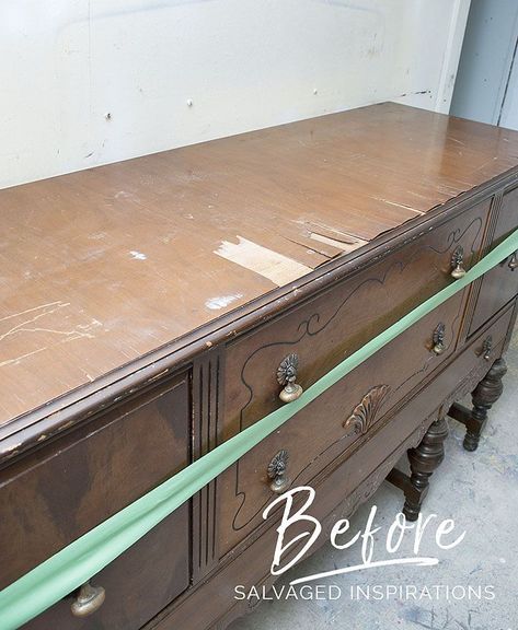 Buffet Painting Ideas, Two Toned China Cabinet, Buffet Refinishing Ideas, Vintage Sideboard Makeover, Buffett Redo Antique Buffet, Whitewashing Wood, Diy Buffet Table, Buffet Redo, Vintage Buffet Makeover