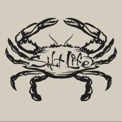 Salt Life Tattoo, Salt Life Stickers, Salt Life Decals, Crab Tattoo, Life Stickers, Key Tattoos, Cricut Air, Projets Cricut, Life Logo