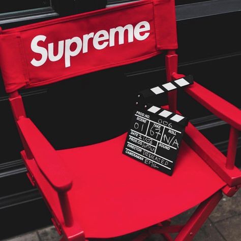 Supreme Director’s Chair Red #chair, #cool, #film Director Chair, Decor Pad, Barber Shop Decor, Directors Chair, Red Chair, Coolest Gadgets, Outfits Streetwear, Hoodie Streetwear, Gaming Room Setup