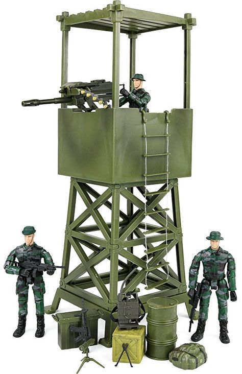 Armadura Ninja, Kids Toys For Christmas, Police Toys, Dinghy Boat, Army Men Toys, Military Jeep, Army Base, Lookout Tower, Military Action Figures