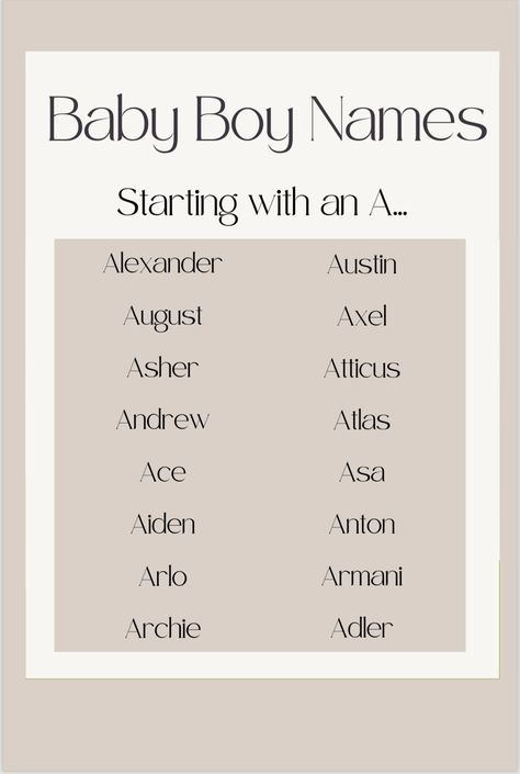 These sweet baby boy names are perfect for those who are looking to begin the moniker with an A! Boy Names That Start With A, Sweet Baby Boy Names, Names For Boys, Name Inspiration, Tiny Humans, Baby Boy Names, Boy Names, Baby Names