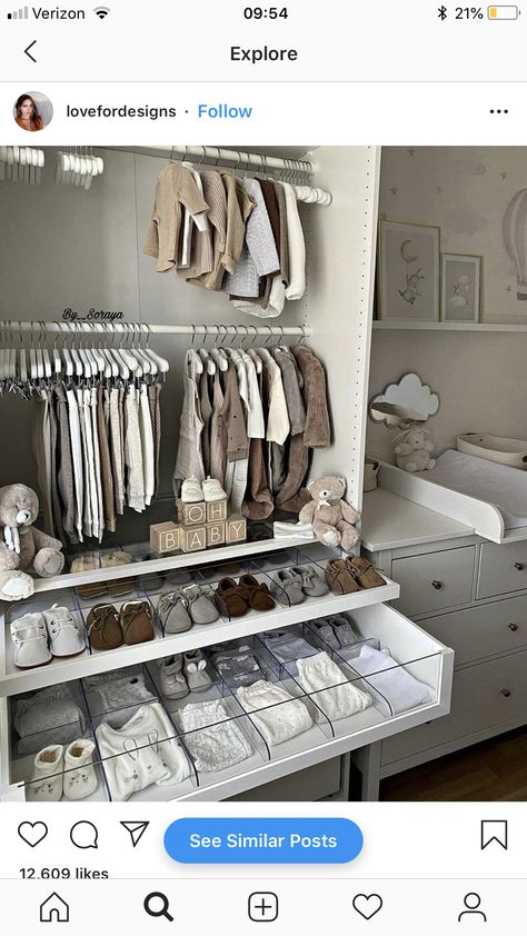 Baby Room Closet, Newborn Room, Cozy Baby Room, Baby Room Organization, Baby Boy Room Decor, Nursery Room Design, Baby Room Inspiration, Baby Boy Room Nursery, Baby Room Furniture