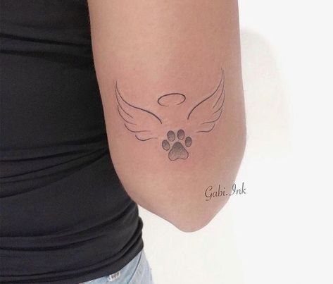 Robin Tattoo, Puppy Tattoo, Harley Tattoos, Pawprint Tattoo, Paw Tattoo, Angel Wings Tattoo, Getting A Tattoo, Cute Small Tattoos, Minimalist Tattoos