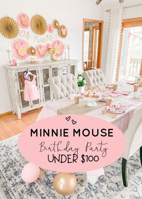 Amazon Finds: How to Throw a Minnie Mouse Birthday Party for $100 Minnie Mouse Photo Backdrop, Minnie Mouse Pastel Party, Small 1st Birthday Party Ideas, Minnie 2nd Birthday, Cheap Birthday Party Ideas, Minnie Mouse Birthday Theme, Minnie Mouse Theme Party, Twodles Birthday, Minnie Mouse Birthday Party Decorations