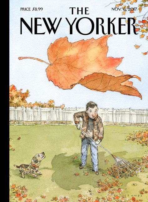 John Cuneo’s “A Rake’s Progress” | The New Yorker The New Yorker November, New Yorker November, The New Yorker Magazine, New Yorker Magazine, New Yorker Covers, Autumn Art, Print Magazine, Vintage Magazine, The New Yorker