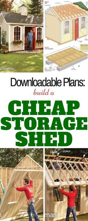 How to Build a Cheap Storage Shed: Printable plans and a materials list let you build our dollar-savvy storage shed and get great results.  http://www.familyhandyman.com/sheds/how-to-build-a-cheap-storage-shed/view-all Cheap Storage Sheds, Diy Storage Shed, Wood Shed Plans, Storage Shed Plans, Cheap Storage, Shed Plan, Building A Chicken Coop, Backyard Sheds, Backyard Shed