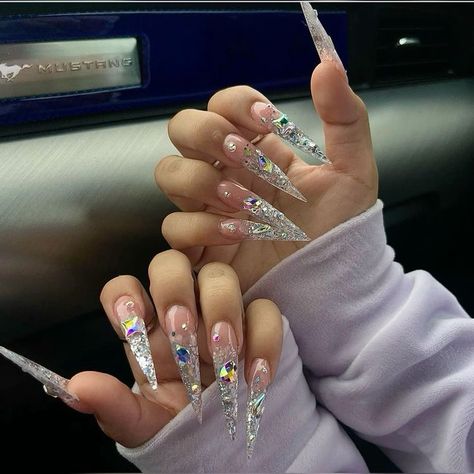 Houston Nails, Bling Stiletto Nails, Nails Rhinestones, Glamour Nails, Rhinestone Nails, Nail Tools, Stiletto Nails, Fashion Nails, Nail Ideas