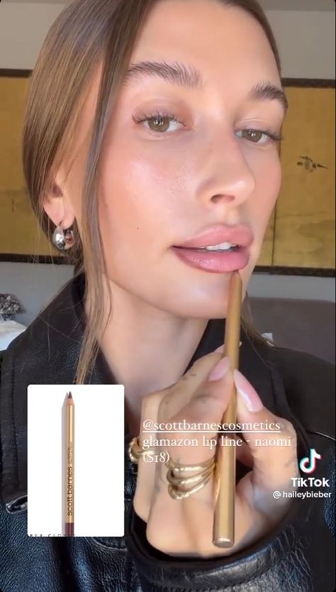 Hailey Bieber Lip Liner, Haley Bieber Makeup, Hailey Bieber Lips, Hailey Bieber Makeup Tutorial, Super Bowl Makeup, Hailey Baldwin Makeup, Hailey Bieber Makeup, Haley Bieber, Makeup Is Life