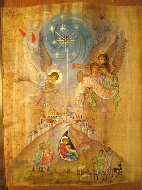 On the Nativity of Christ -- http://www.holy-transfiguration.org/library_en/lord_xmas_xmas.html Orthodox Nativity, Nativity Icon, Orthodox Christmas, Orthodox Christian Icons, The Nativity, Byzantine Art, Religious Images, Byzantine Icons, Tableau Art