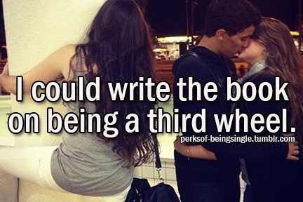 I could wrote the book on being a third wheel. Third Wheel Humor, 3rd Wheel Quotes, Third Wheel Quotes, 3rd Wheeling, Being A Third Wheel, Third Wheeling, The Third Wheel, Third Wheel, Nerdy Girl