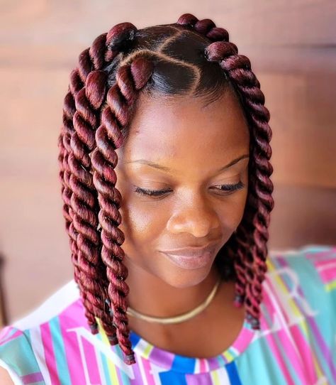 Big Twist Braids Hairstyles, Edgy Updo, Upside Down Braid, Jumbo Twists, Natural Updo, Flat Twist Updo, Chunky Braids, Big Box Braids, Sophisticated Hairstyles