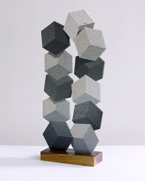 Stone Cubes Sculpture by Marston A Jaquis Cube Composition Architecture Projects, Cubes Sculpture, Cube Sculpture, Cement Design, Systems Art, Gold Wallpaper Background, Geometric Sculpture, Geometric Design Art, Cube Design