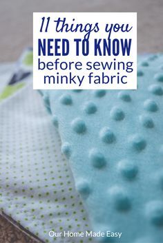 Sewing With Minky, Baby Sewing Projects, Beginner Sewing Projects Easy, Leftover Fabric, Quilting Tips, Sewing Projects For Beginners, Sewing Skills, Easy Sewing Projects, Love Sewing