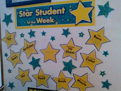 star student of the week Student Of The Month Gift Ideas, Stars Of The Week, Star Chart Ideas For Classroom, Star Of The Month Board Ideas, Student Of The Week Bulletin Board, Star Of The Week Bulletin Board, Star Of The Week Ideas, Star Of The Week Display, Star Student Bulletin Board Ideas