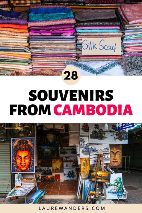 The best Cambodian souvenirs and gifts to bring back from your trip. There are plenty of unique souvenirs from Cambodia and this list will inspire you! Cambodia Itinerary, Asia Places, Best Souvenirs, Backpacking Guide, Cambodian Art, Sak Yant Tattoo, Khmer Empire, Cambodia Travel, Popular Crafts