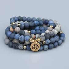 Best Mantra for 2021 Blue Stone Bracelet, Wrap Armband, Lotus Bracelet, Mala Beads Bracelet, Beads Mala, Meditation Bracelet, Bracelet Pandora, 108 Mala Beads, Yoga Bracelet