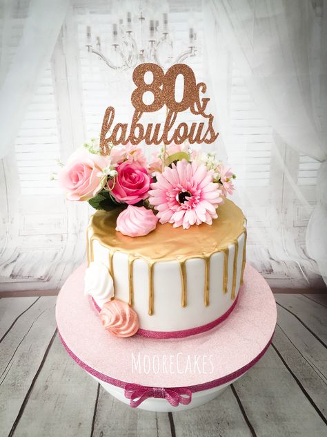 80th Gold drip Birthday Cake 80th Cake Ideas, 80 Birthday Cake Woman Design, 80th Bday Cake For Women, Cake Ideas For 90th Birthday, 80th Birthday Cake For Women Mom, 80th Birthday Cake For Women Elegant, 80th Birthday Cake For Grandma For Women, 80 Birthday Cake Grandma, 80th Birthday Party Ideas For Grandma Cake