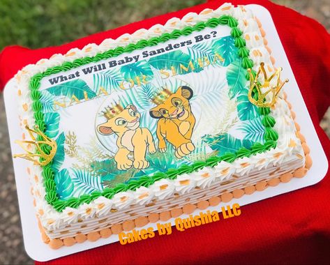 #lionking #nala #simba #babyshower #genderreveal Lion King Gender Reveal Decorations, Simba And Nala Gender Reveal Ideas, Lion King Gender Reveal Cake, Simba And Nala Gender Reveal, Lion King Gender Reveal Ideas, Lion King Gender Reveal, Simba Baby Shower, Unique Gender Reveal Party Ideas, Lion King Cake