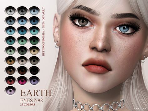 Pralinesims' Earth Eyes N98 NON-DEFAULT + HETEROCHROMIA Earth Eyes, Sims Folder, Sims4 Makeup, Sims 4 Makeup, Cc Packs, Ts4 Mods, Sims 4 Cc Eyes, Alpha Cc, Sims 4 Tsr