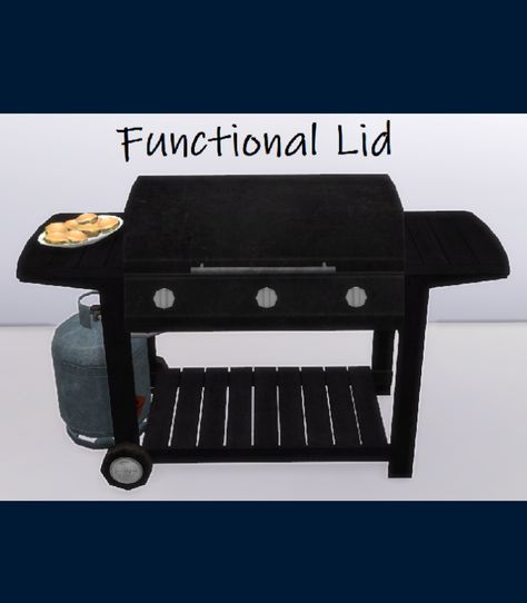 Grill Cc Sims 4, Sims 4 Grill Cc, Cc Furniture, My Sims, Lighter Fluid, Cc Sims, Ts4 Cc, Cc Finds, Outdoor Grill