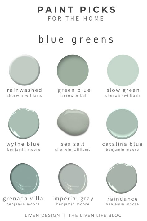 Mint Paint Colors, Soft Green Paint Color, Favorite Green Paint Colors, Blue Green Paint Colors, Best Green Paint Colors, Green Bathroom Paint, Soft Green Paint, Blue Green Paint, Mint Green Paints