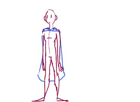 Cape Physics Drawing, How To Draw A Cape, Cape Animation, Fabric Movement, Jump Animation, Eren Titan, Animation Drawing Sketches, Principles Of Animation, 2d Character Animation