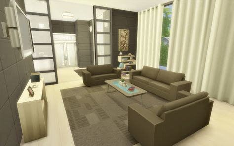 Sala Bloxburg, Sims Builds, Sims 4 House Plans, Sims Ideas, Sims 4 House Design, Casas The Sims 4, Los Sims, Sims 4 Build, Sims 4 Houses