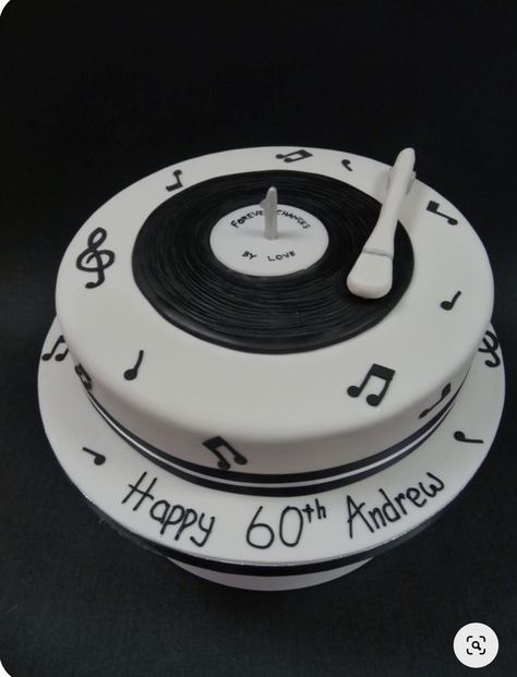 Music Themed Birthday Cakes For Men, Vinyl Record Cake Ideas, Record Cake Ideas, Music Themed Cakes For Men, Vinyl Record Cake, Vinyl Cake, Music Birthday Cakes, Record Cake, Music Themed Cakes