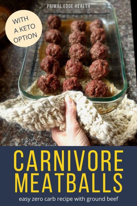 Carnivore Meatballs, Caveman Diet Recipes, Keto Meatballs, Zero Carb Foods, Caveman Diet, Meat Diet, Meatballs Easy, Zero Carb, Beef Meatballs