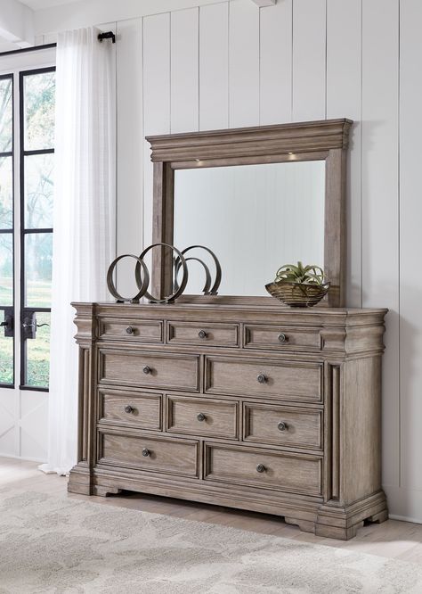 Brown dresser decor