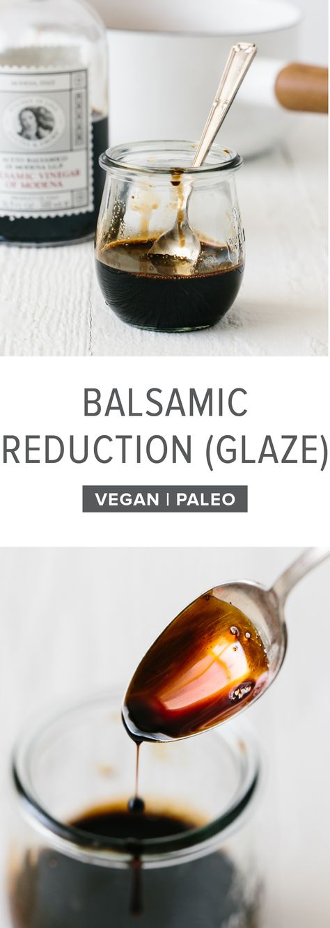 It's easy to make balsamic reduction (balsamic glaze) at home. It just takes one ingredient and 15 minutes! Brat Food, Reduction Sauce, Magic Sauce, Balsamic Glaze Recipes, Paleo Sauces, Balsamic Reduction, Tasty Kitchen, Grain Free Recipes, Gluten Free Recipes Easy