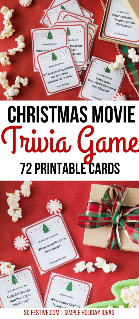 Printable Christmas Movie Trivia Game Griswold Christmas Party Games, Christmas Games For Seniors Party Ideas, Christmas Guessing Games For Adults, Company Christmas Party Game Ideas, Office Holiday Ideas, Fun Office Christmas Games, Christmas Movie Activities, Christmas Jepordy, Office Party Christmas Games